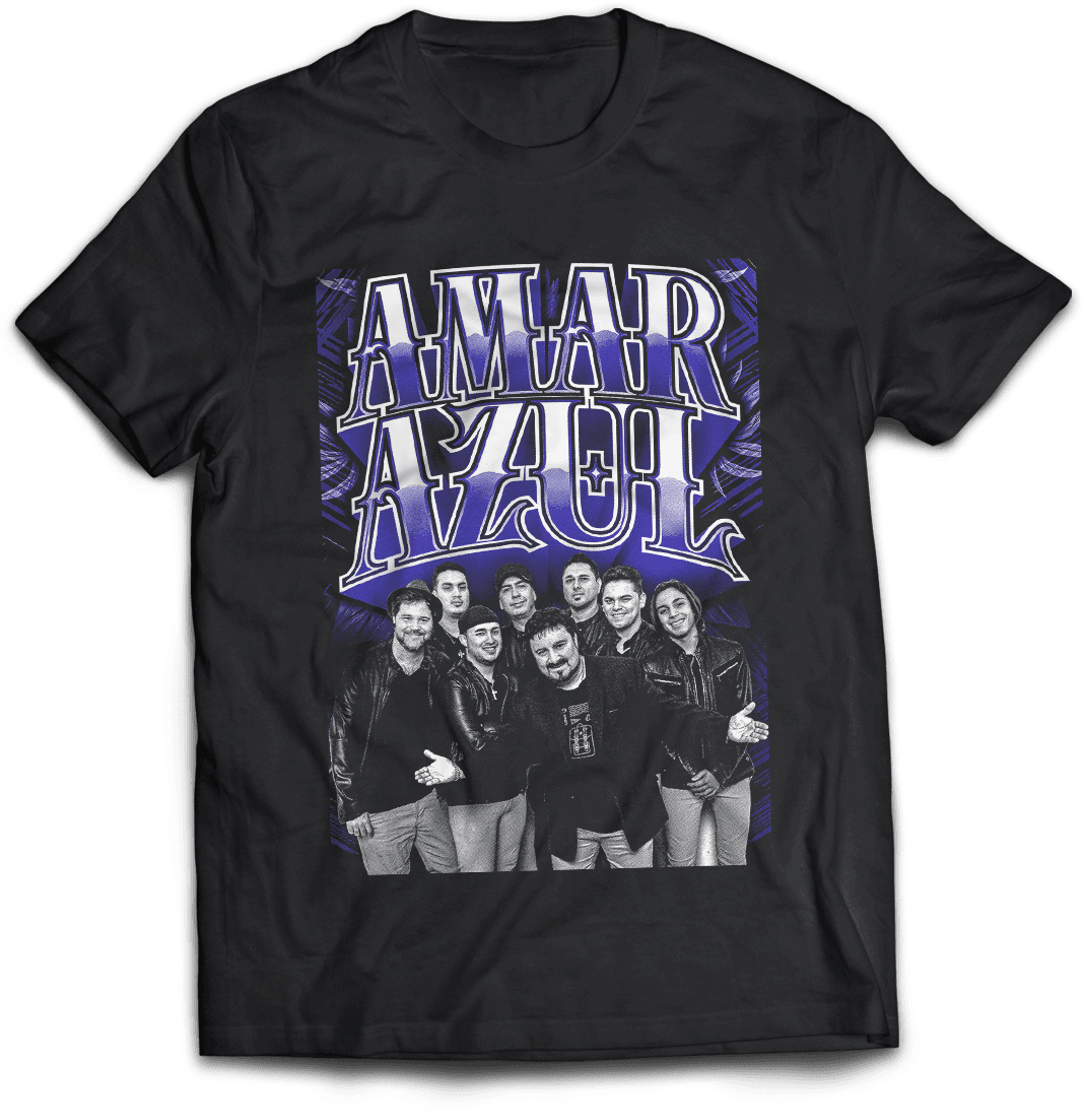 polera cumbiera amar azul png