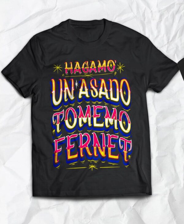 Polera Los Caligaris - Hagamos Un Asado, estilo Los Caligaris, camiseta cumbiera
