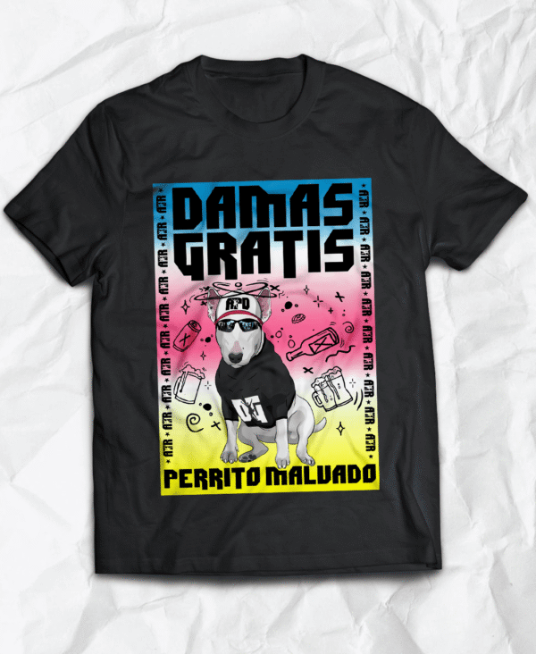 Polera - Perrito Malvado Damas Gratis, estilo Cumbia Argentina, inspirada en cumbia argentina, ropa de cumbia
