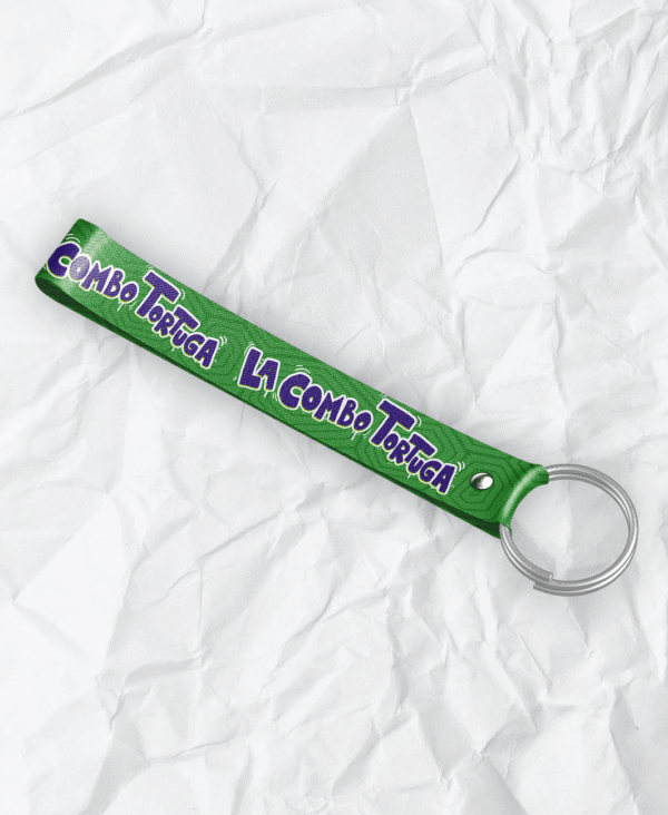 Polera Lanyard llavero La Combo Tortuga - Verde, camiseta tropical
