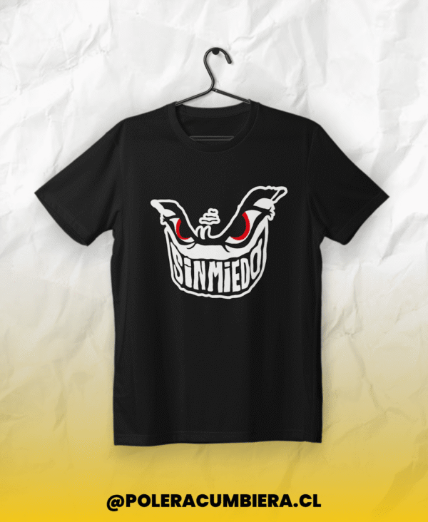 Polera Sin Miedo - Cara Malvada, estilo Cumbia Argentina, inspirada en cumbia argentina, polera de cumbia
