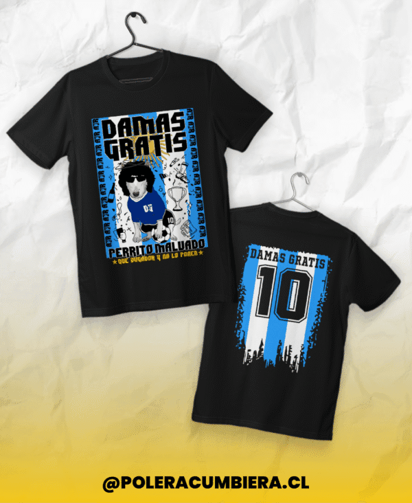 polera damas gratis maradona perrito malvado