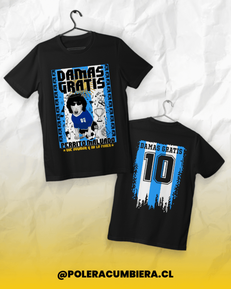 polera damas gratis maradona perrito malvado